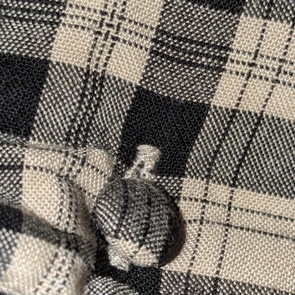 Sanctuary Kiera Tie Neck Blouse - Flirty Tan & Black 1X - Picture 5 of 7